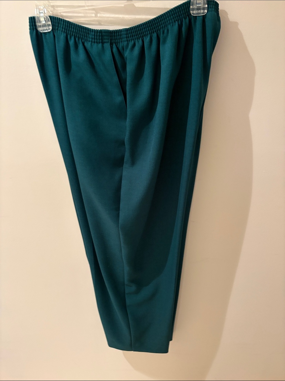 Alfred Dunner Teal Elastic-Waist Women's Trousers